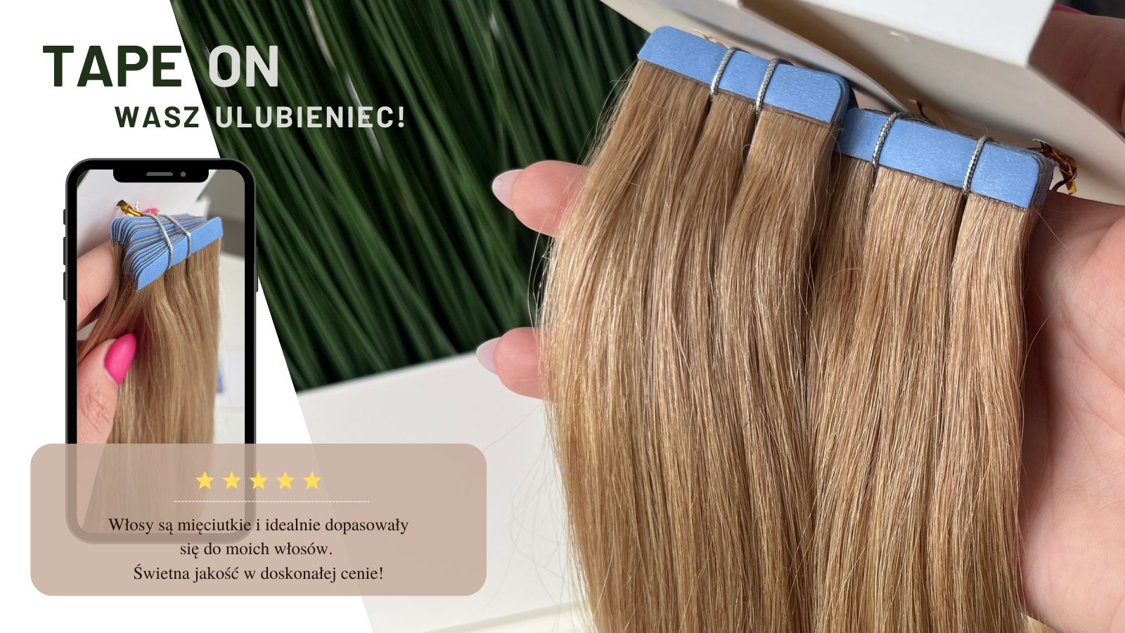 TAPE ON KANAPKI  włosy naturalne